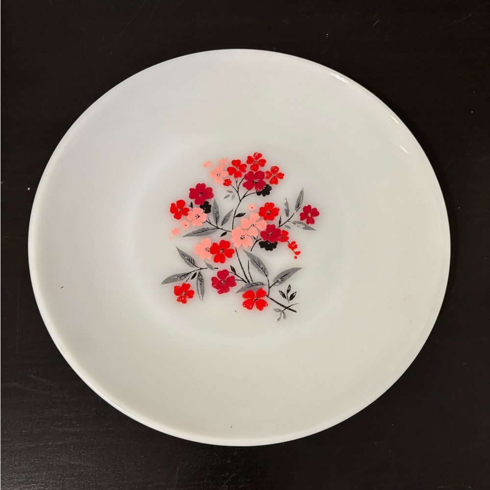 Fire King Ware 9” Milk Glass Dinner Plate Primrose Pattern